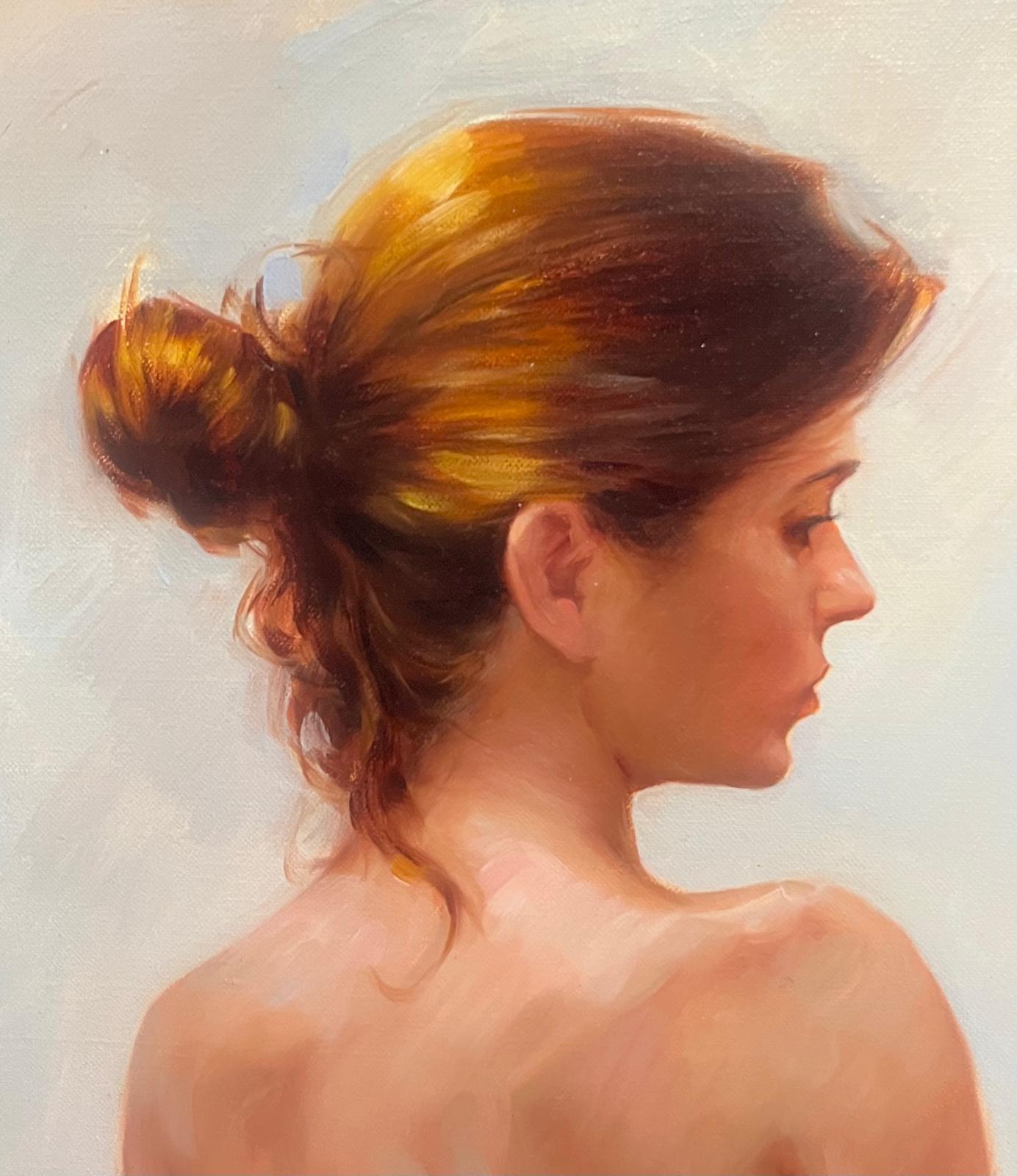 Desnudo femenino - Óleo sobre tela - Painting Impresionista de Lluís Ribas 