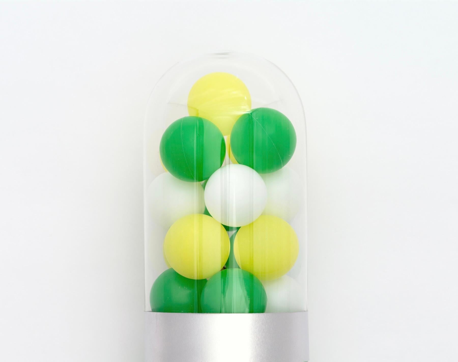 Modern LMIRL - Green glass pill wall sculpture For Sale