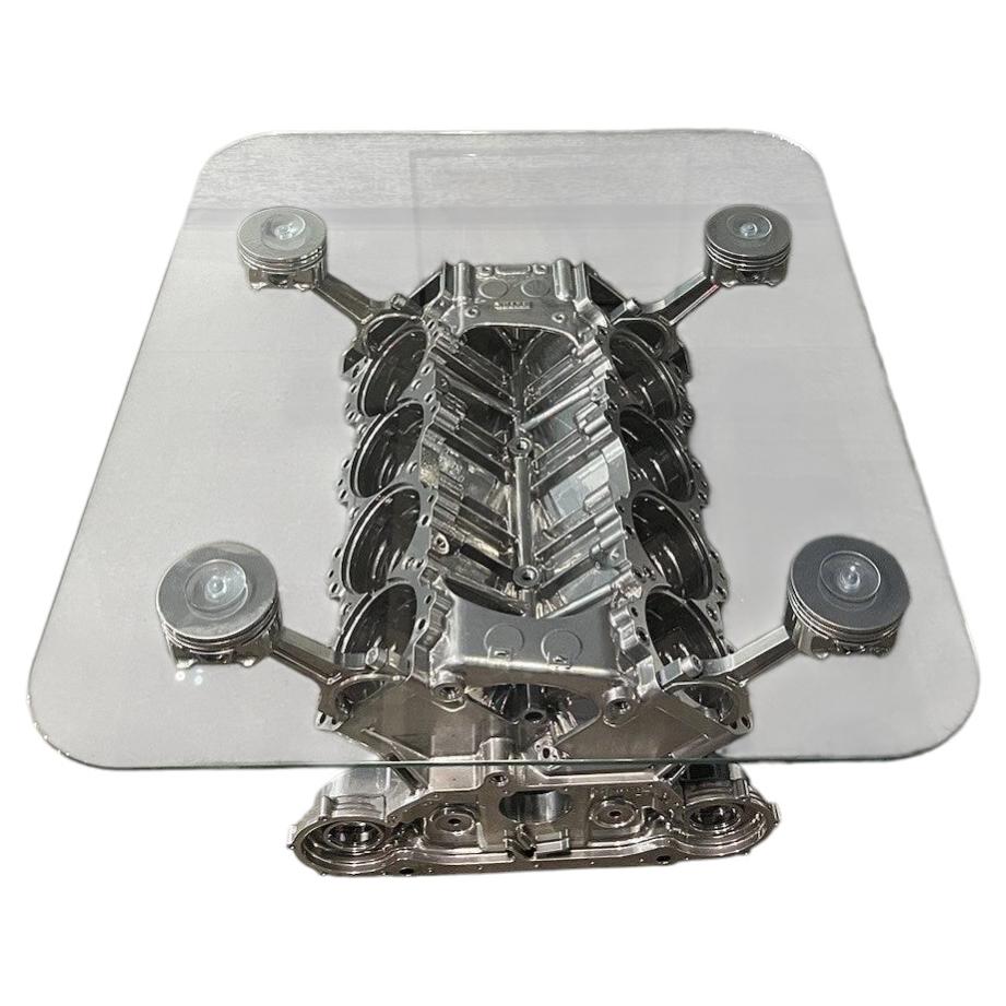 LMP1 Le Mans Racing Engine Block Coffee Table Motorsport Art Sculpture For Sale
