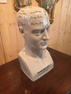 L.N. Fowler Phrenology Head Statue