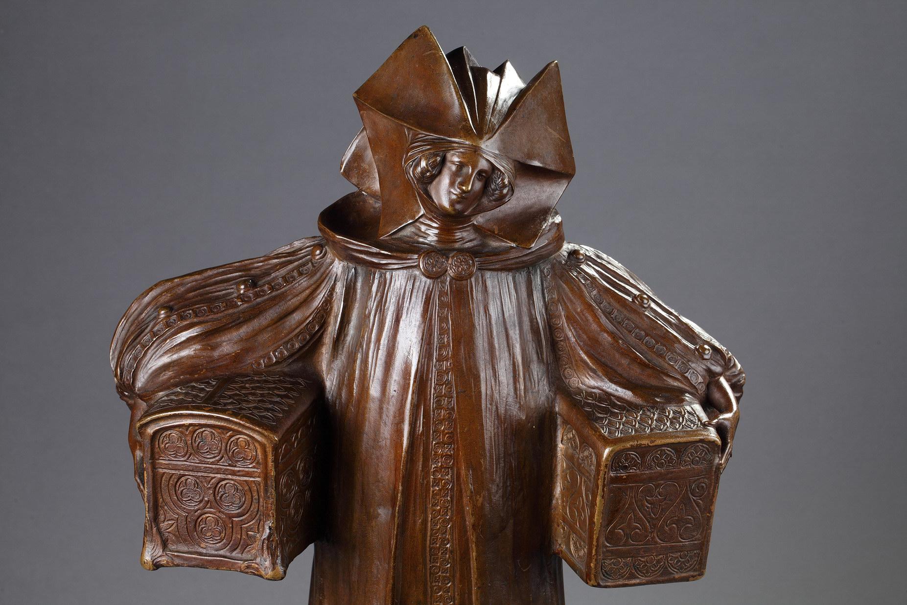Dame mit Schatullen – Sculpture von Léo Laporte-Blairsy