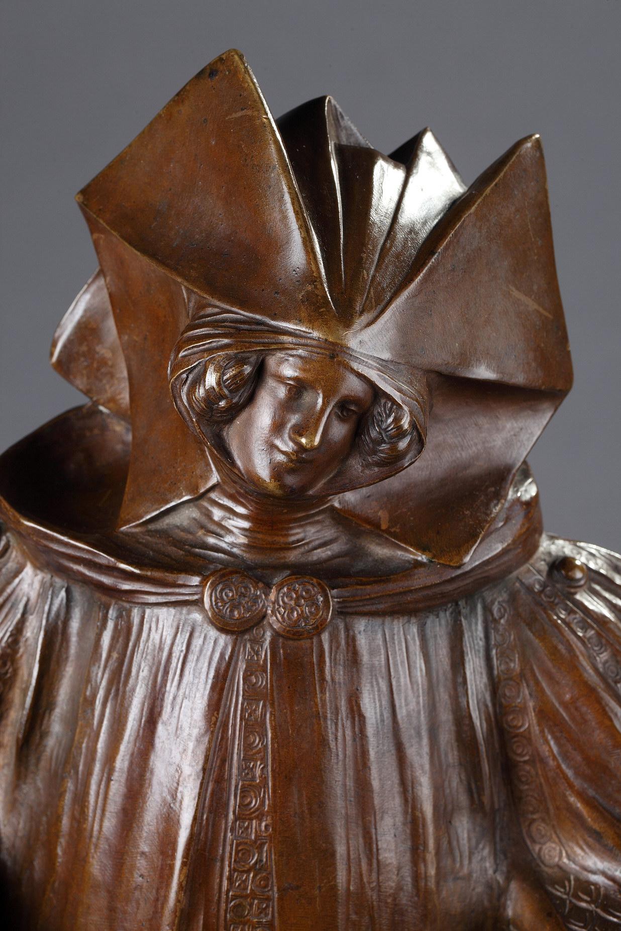 Dame mit Schatullen (Französische Schule), Sculpture, von Léo Laporte-Blairsy