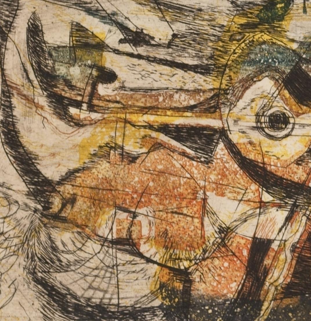 Aubade (Beige), Figurative Painting, von Léo Maillet