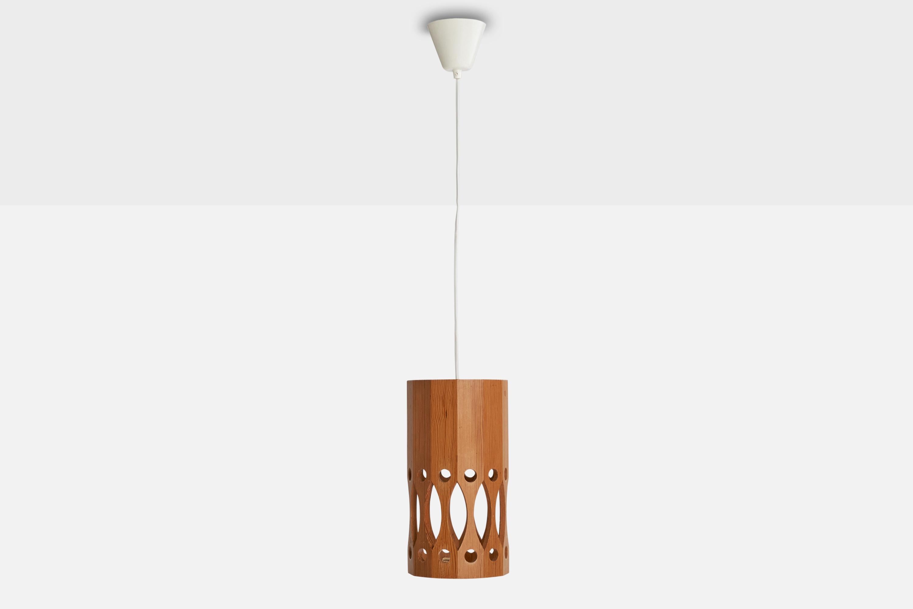Suédois I.L.A. Lampe à suspension Nilsson, pin, Suède, 1970 en vente