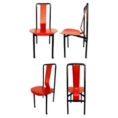 Lo of 4 Chairs "Irma" Design Achille Castiglioni for Zanotta, 1970s