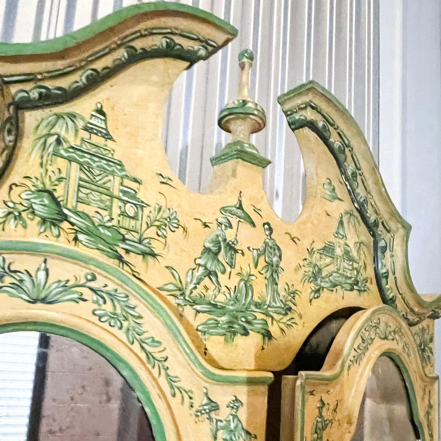 Lo Studiolo di Ponziani Florentine Chinoiserie Bureau de secrétaire peint à la main Italie en vente 5