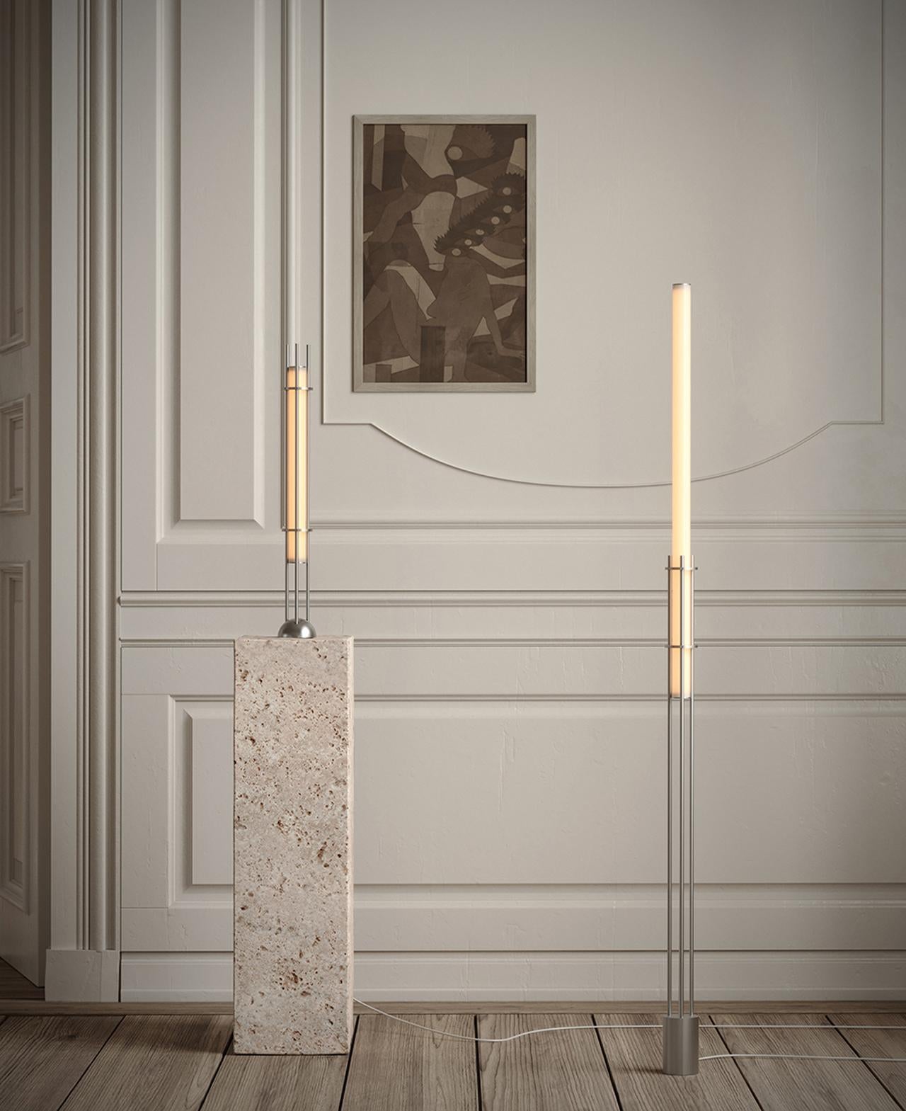 The sleek and minimalist design of LO025 creates an elegant presence in any modern interior. It emits a soft, warm glow that subtly illuminates spaces without overpowering them. Perfect for accent lighting or as a statement piece, this light object