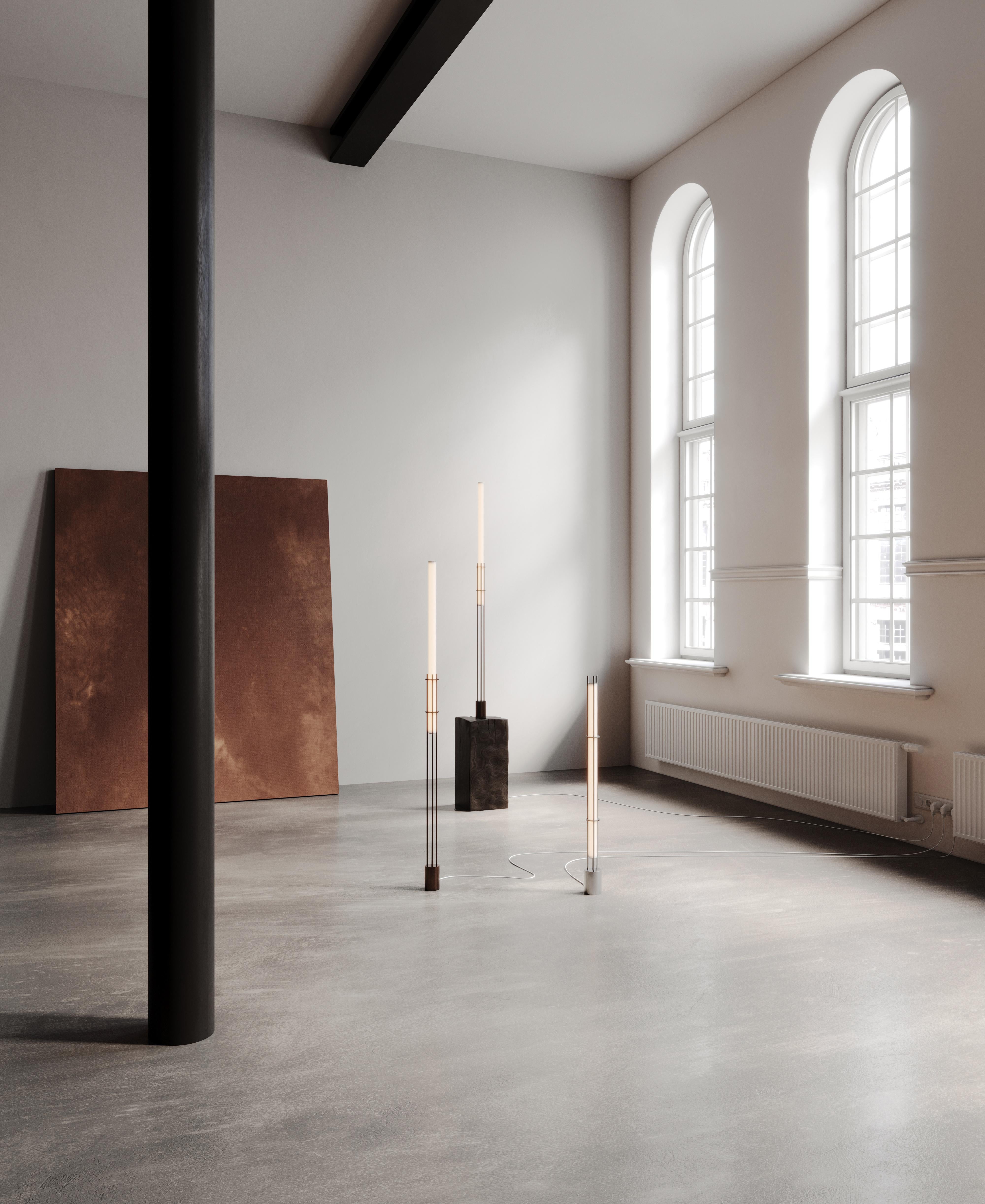 Contemporary LO025_standing lamp in stainless steel For Sale