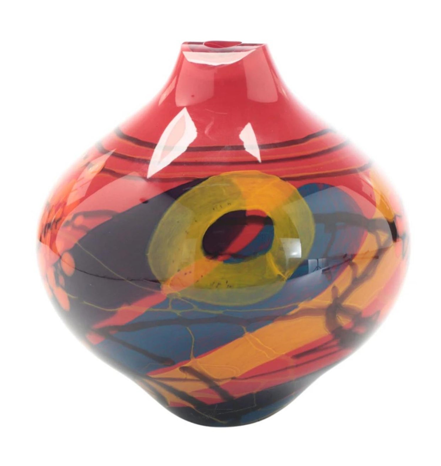 loan Nemtoi (Romanian, born 1964) Hand Blown Art Glass Vase and 