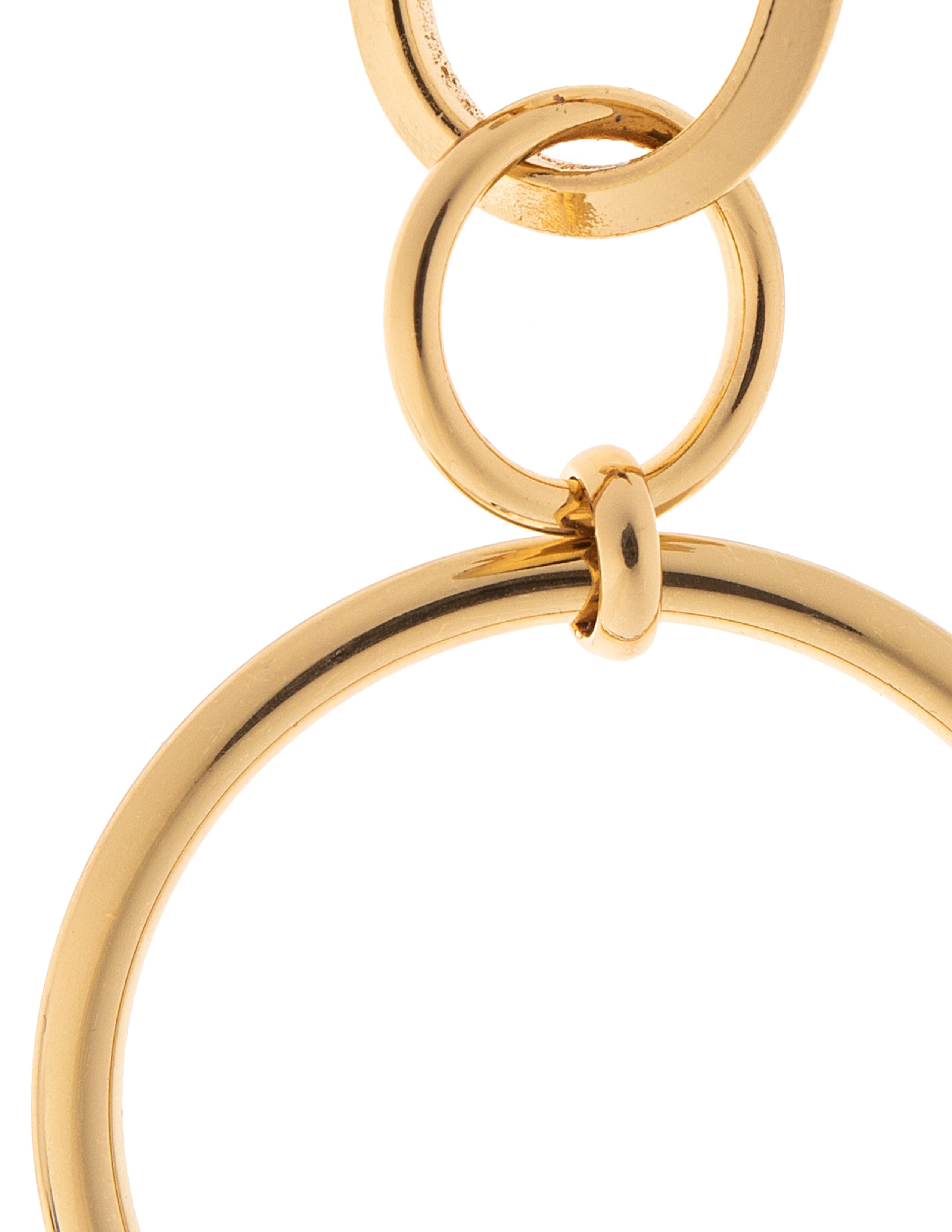 Women's Lobby 24kt gold plated brass pendant earrings