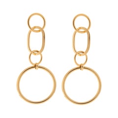 Lobby 24kt gold plated brass pendant earrings