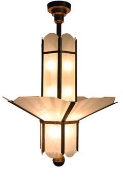 Lobby or Ballroom High Art Deco / Art Nouveau Large Scale Chandeliers