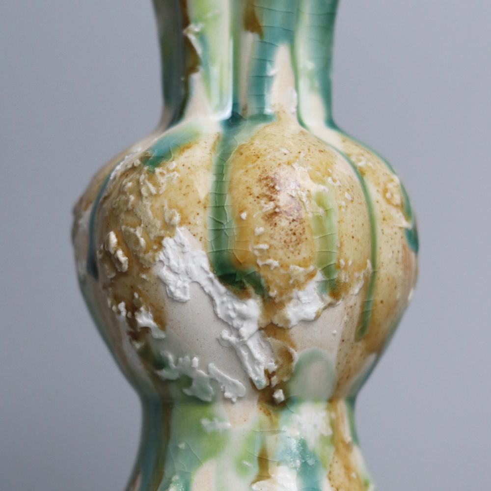 Chinois Lobed Ceramic Vessel  Hand-Built High-Fired Stoneware by Darren Dai en vente