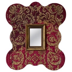 Lobed Red Silk Mirror