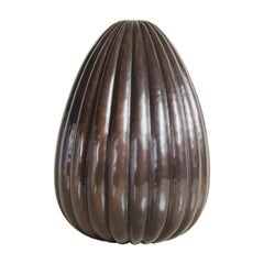 Lobed Vase in Antique Copper by Robert Kuo, Limited Edition