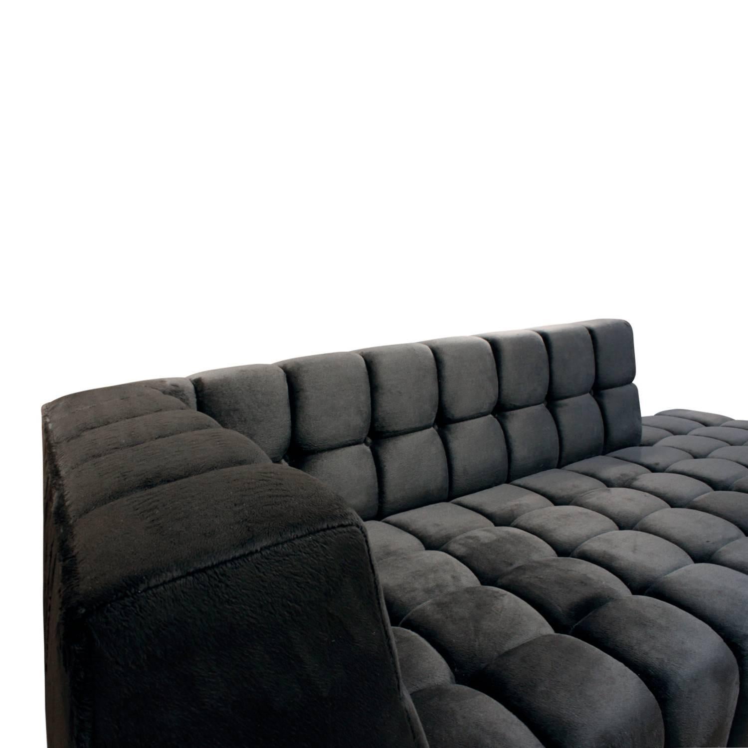 Fait main Chaise tuftée « Box Tufted Chaise » de Lobel Originals, fabriquée sur commande en vente