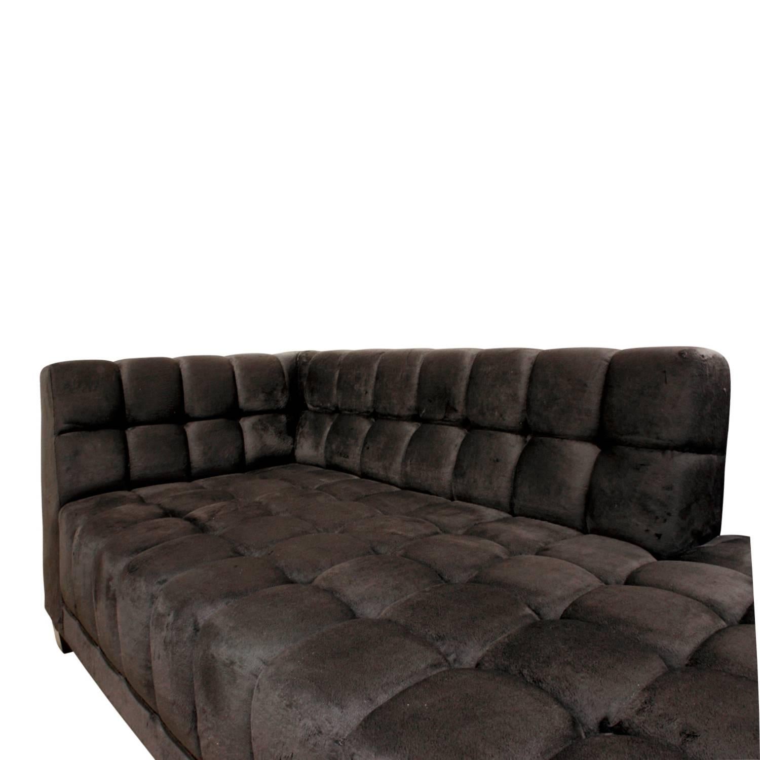 Chaise tuftée « Box Tufted Chaise » de Lobel Originals, fabriquée sur commande Excellent état - En vente à New York, NY