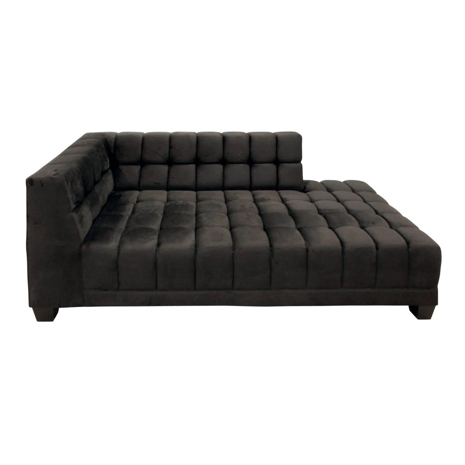 Lobel Originals "Box Tufted Chaise" Made to Order For Sale