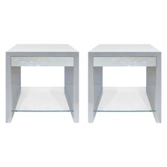 Lobel Originals Pair of "Pearl Front Bedside Tables"