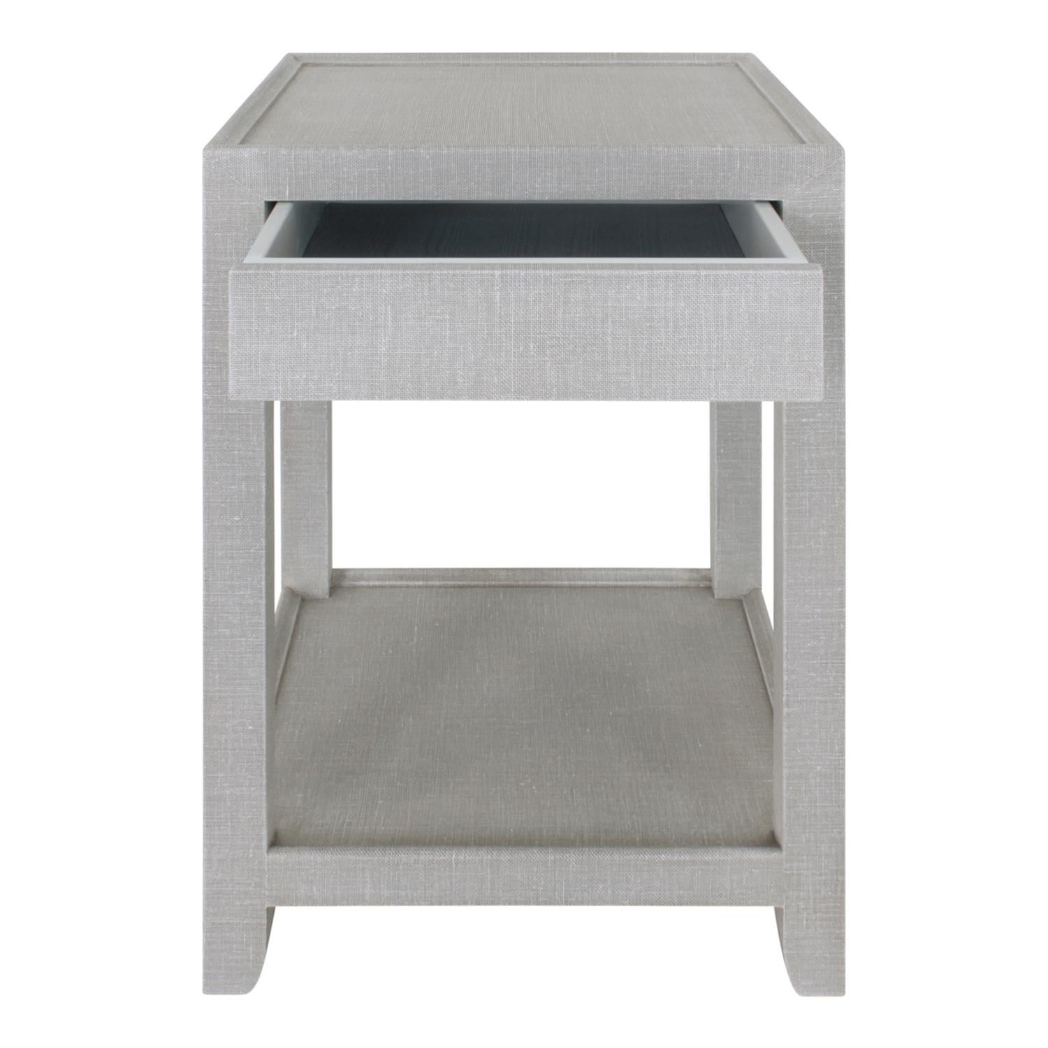 Modern Lobel Originals Pair of Raised Edge Bedside Tables, Custom/Made to Order For Sale