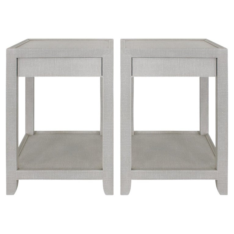 Lobel Originals Pair of Raised Edge Bedside Tables, Custom/Made to