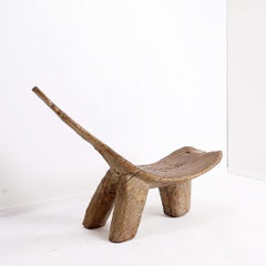 Lobi - African tripod wooden stool from Burkina Faso