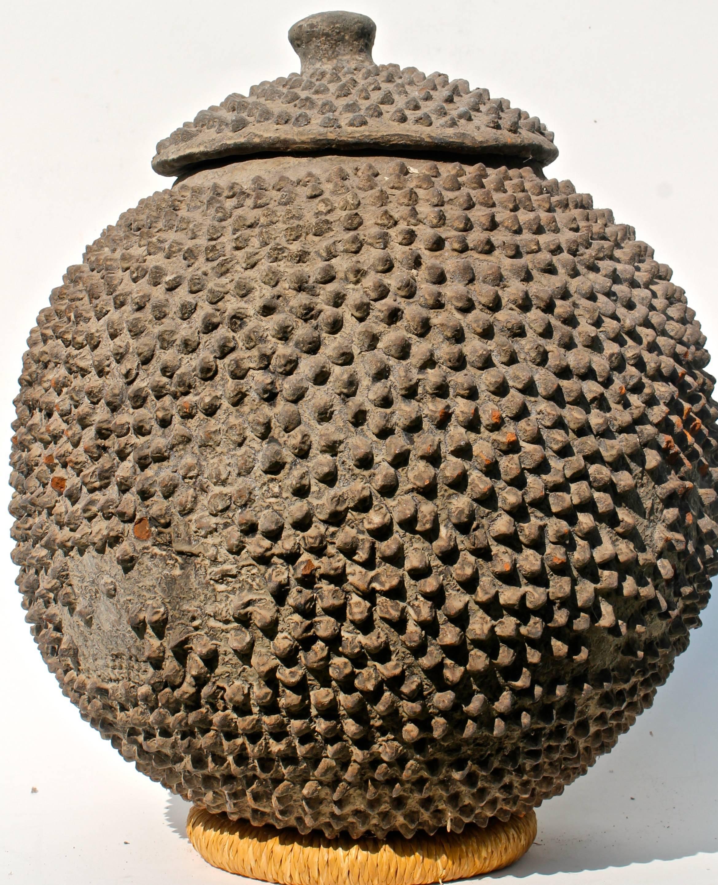 Tribal Lobi Terracotta Vessel, African Pottery