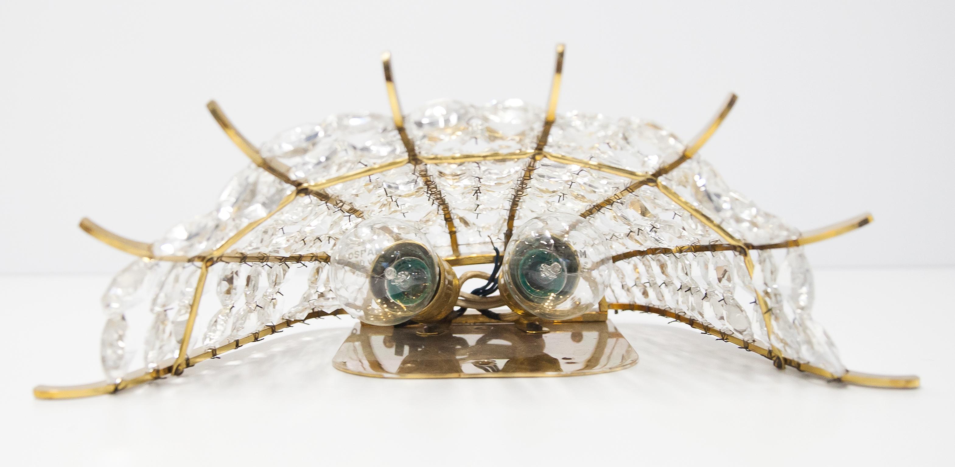 Par de Apliques de Cristal Lobmeyr Años 60 Austríaco en venta