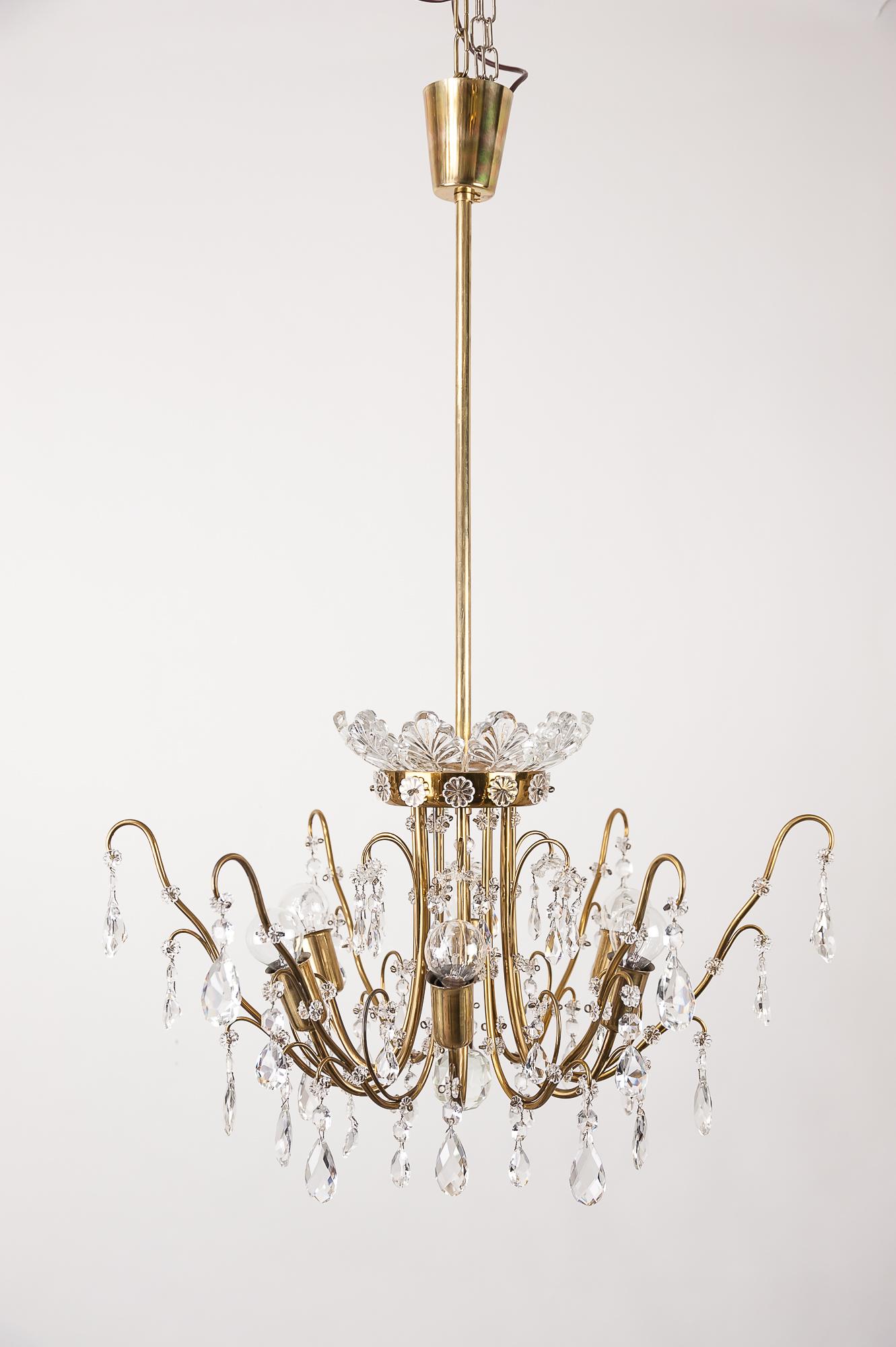 Lobmeyr crystal chandelier, 1950s
Original condition.