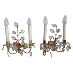 Vintage Lobmeyr Floral Wall Sconces by Oswald Haerdtl