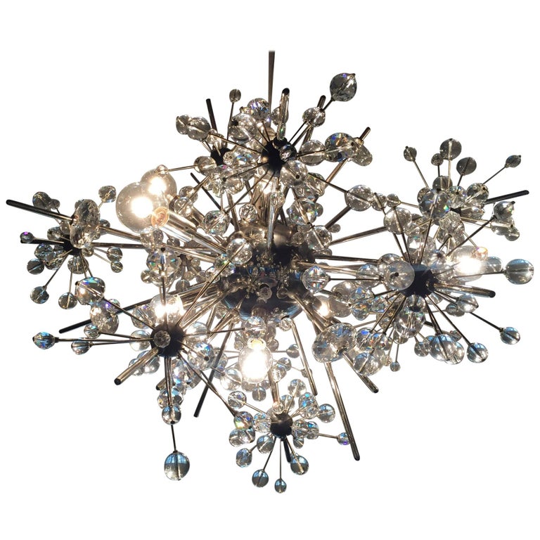 Lobmeyr Metropolitan Opera Crystal Chandelier Sputnik Design For Sale