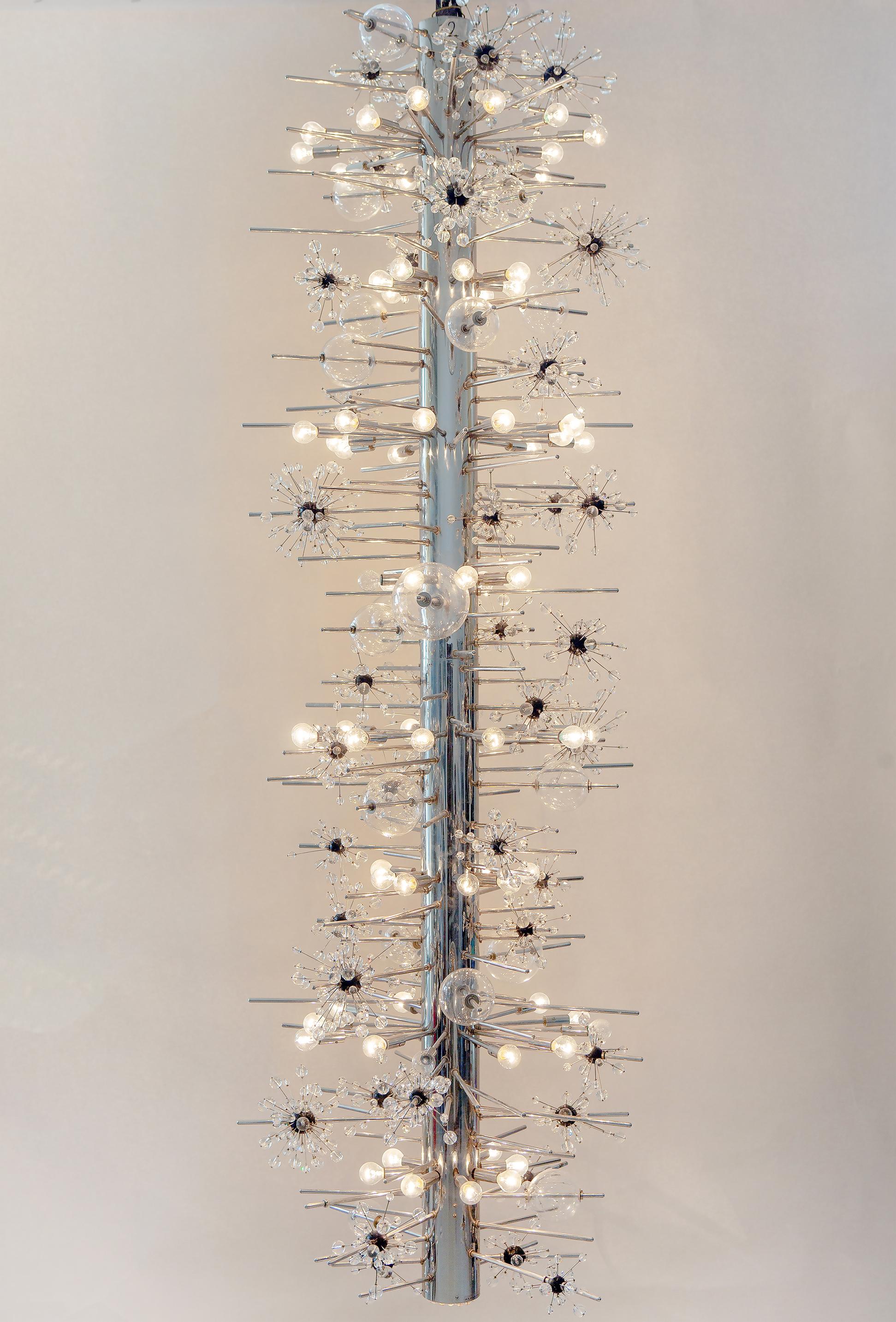 Mid-20th Century Lobmeyr 'Sputnik' Cylinder Chandelier