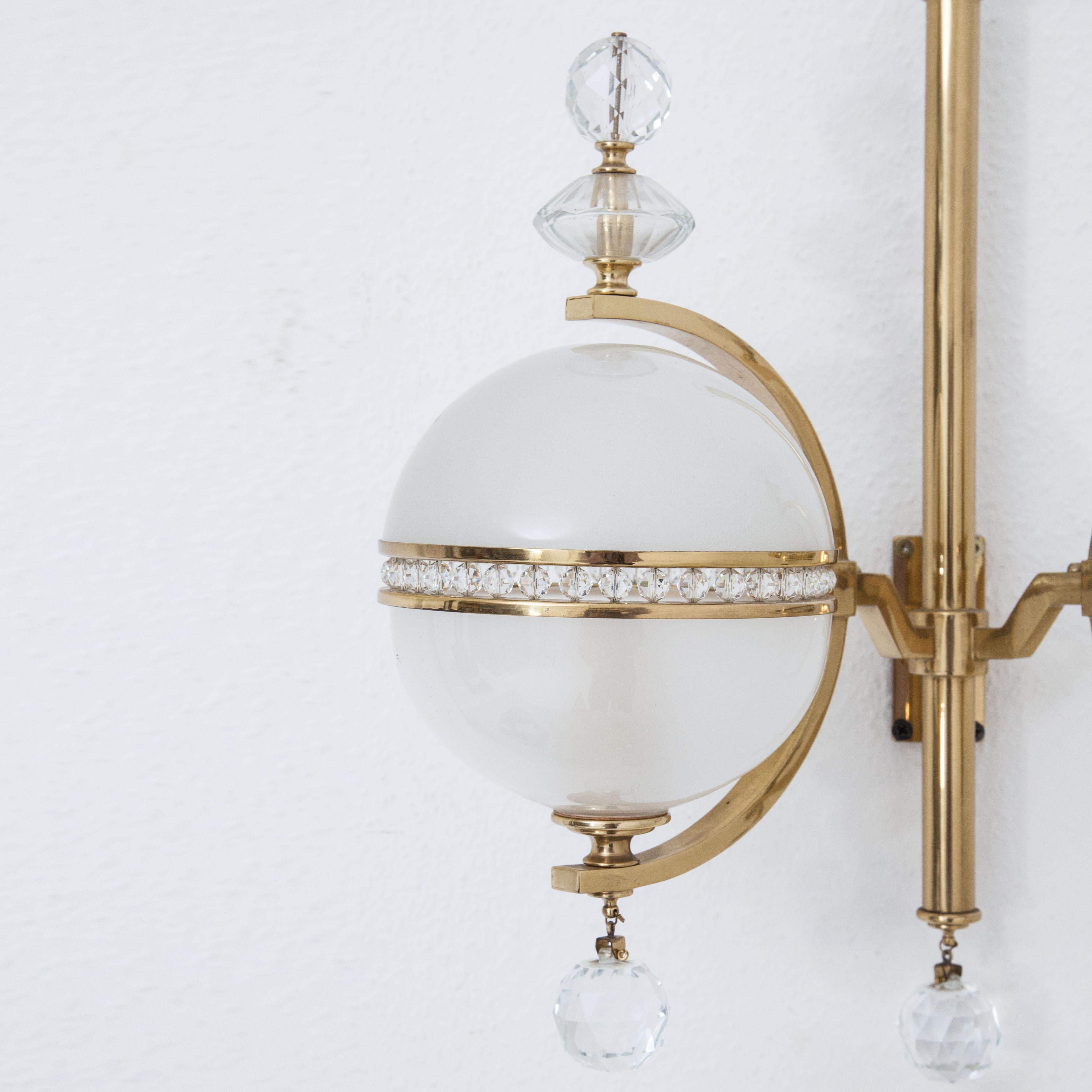 Lobmeyr Wall Sconces, Vienna, Mid-20th Century In Good Condition For Sale In Greding, DE