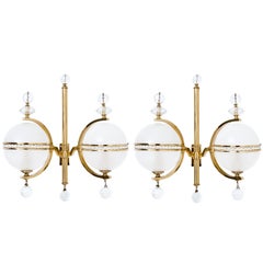 Lobmeyr Wall Sconces, Vienna, Mid-20th Century