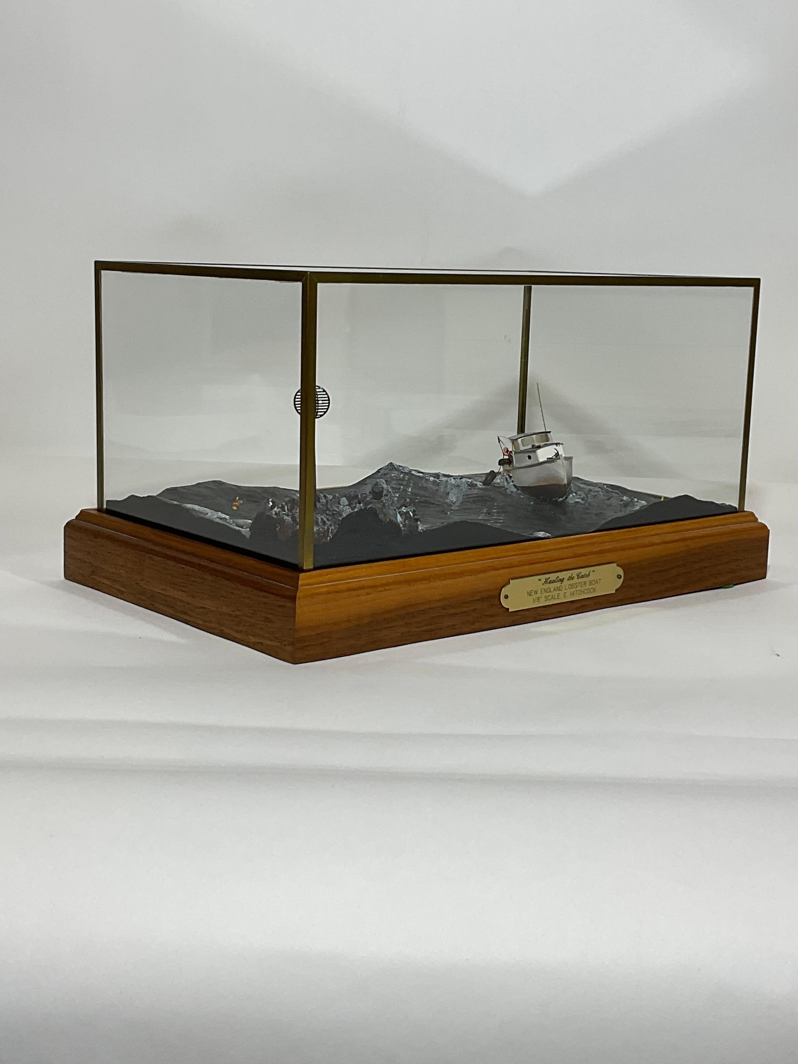 Contemporary Lobster Boat Diorama Titled 