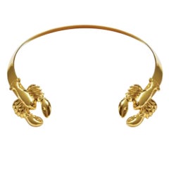 Collier ras de cou en homard plaqué sur laiton