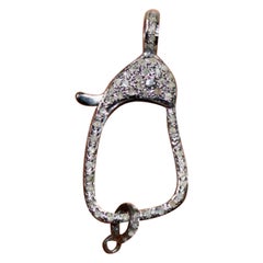 Lobster Claw Clasp Jewelry Findings 925 Silver Diamond Jewelry Lock Supplies.