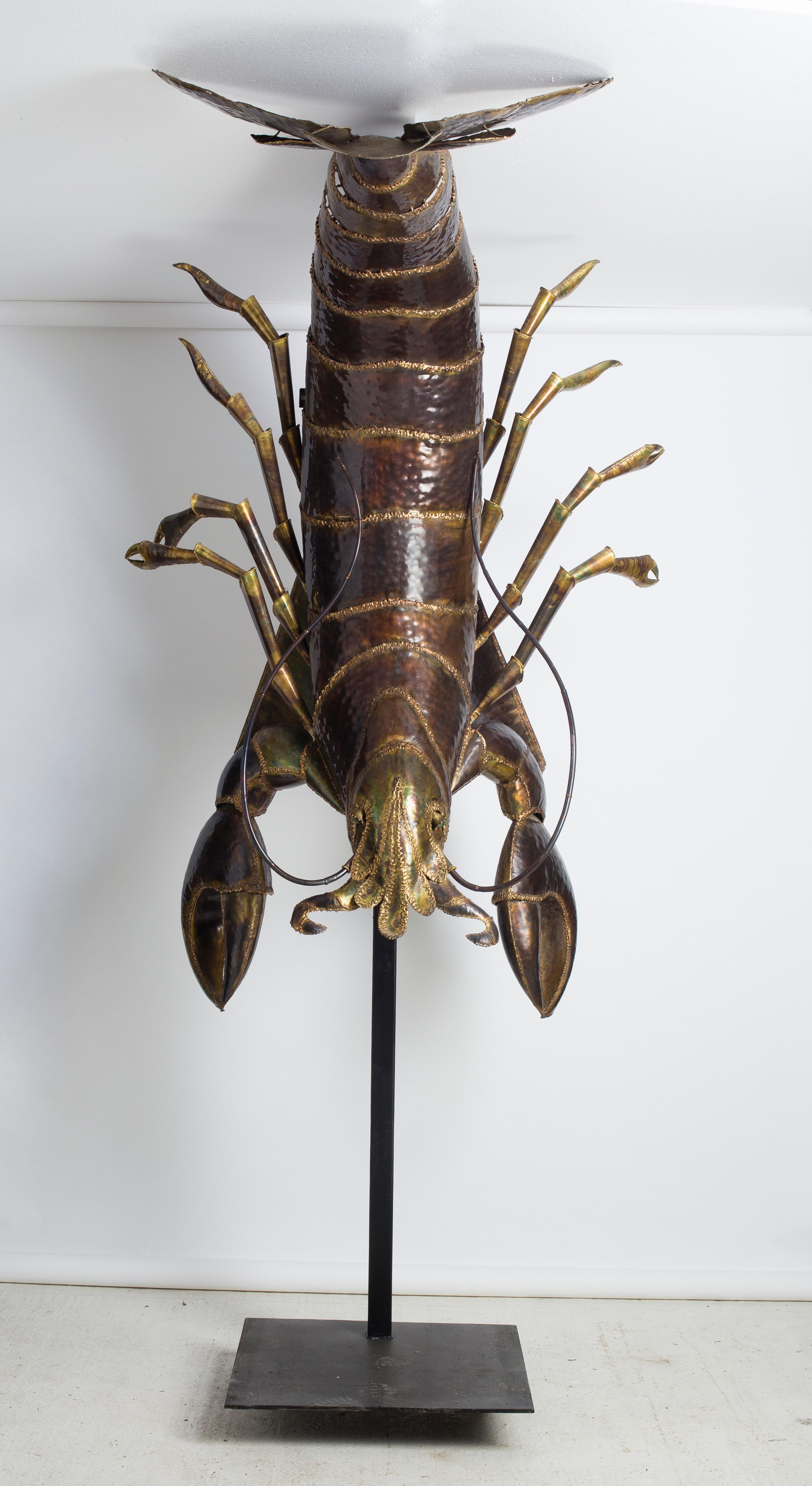 Lobster Fireplace, Richard Faure, circa 1970 In Good Condition In Paris, FR