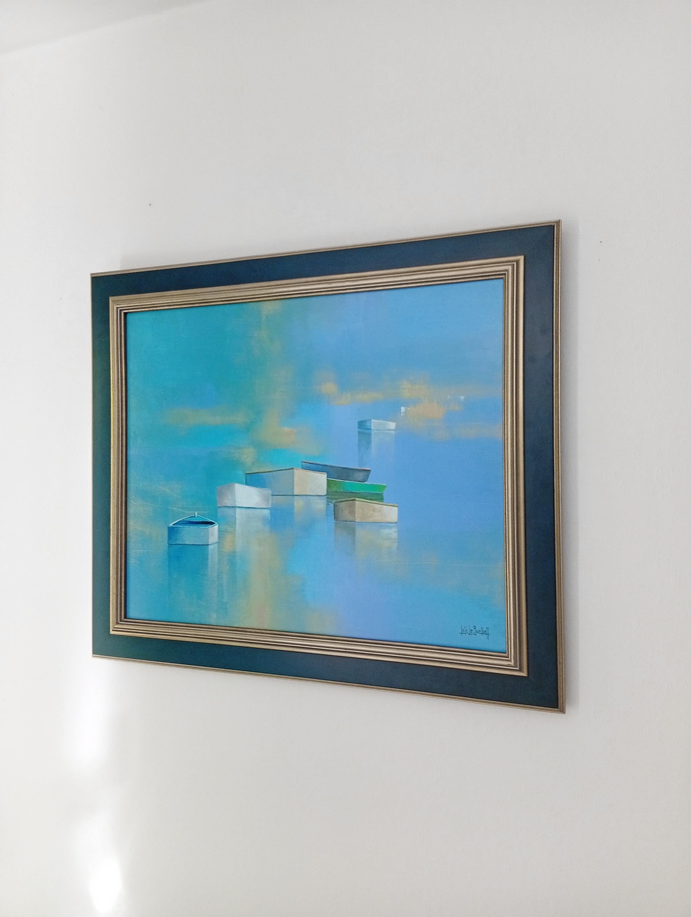 Reflets de mer, Contemporary Marine Painting, Seascape, Landscape Abstraction For Sale 1
