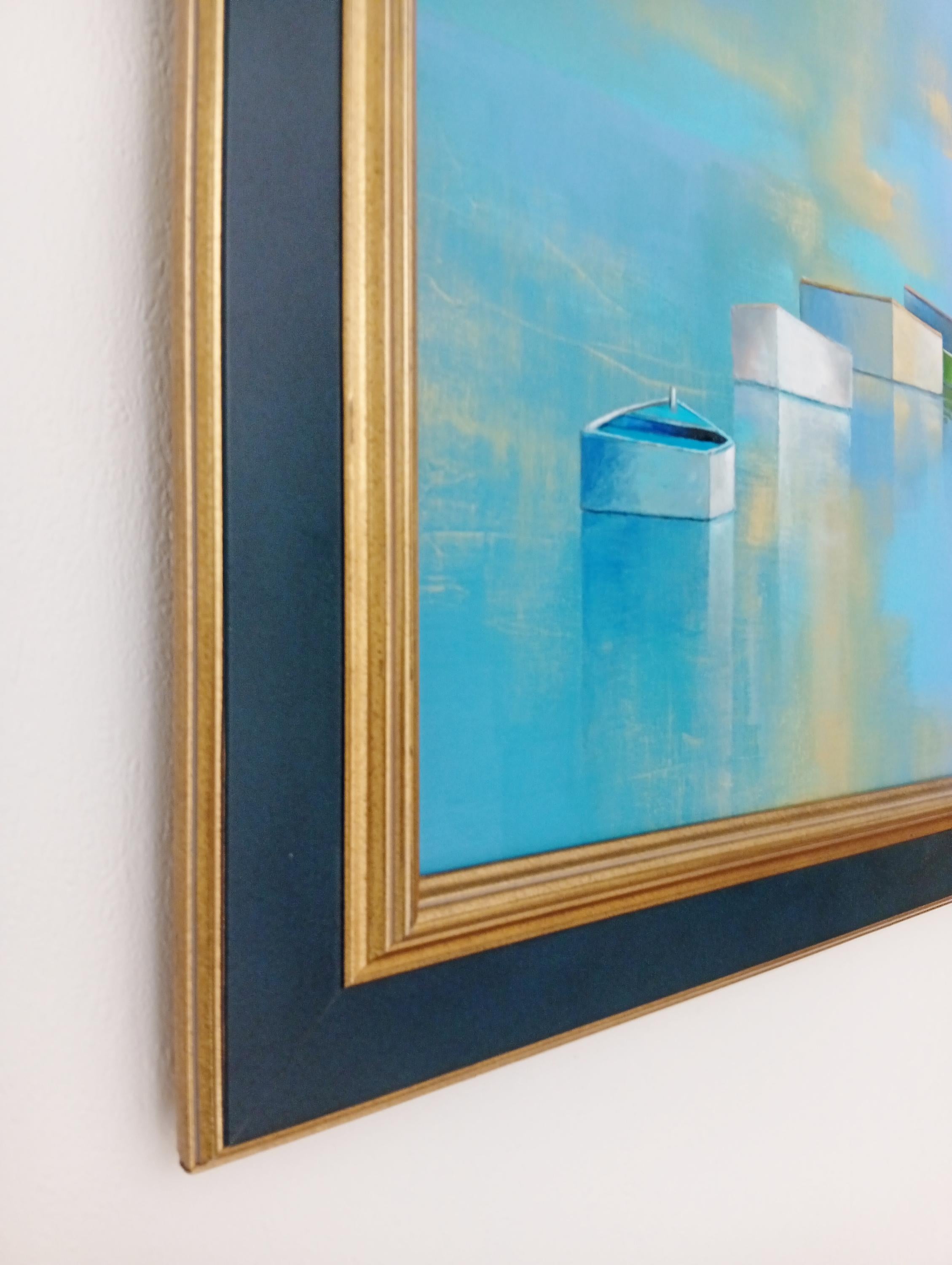 Reflets de mer, Contemporary Marine Painting, Seascape, Landscape Abstraction For Sale 2