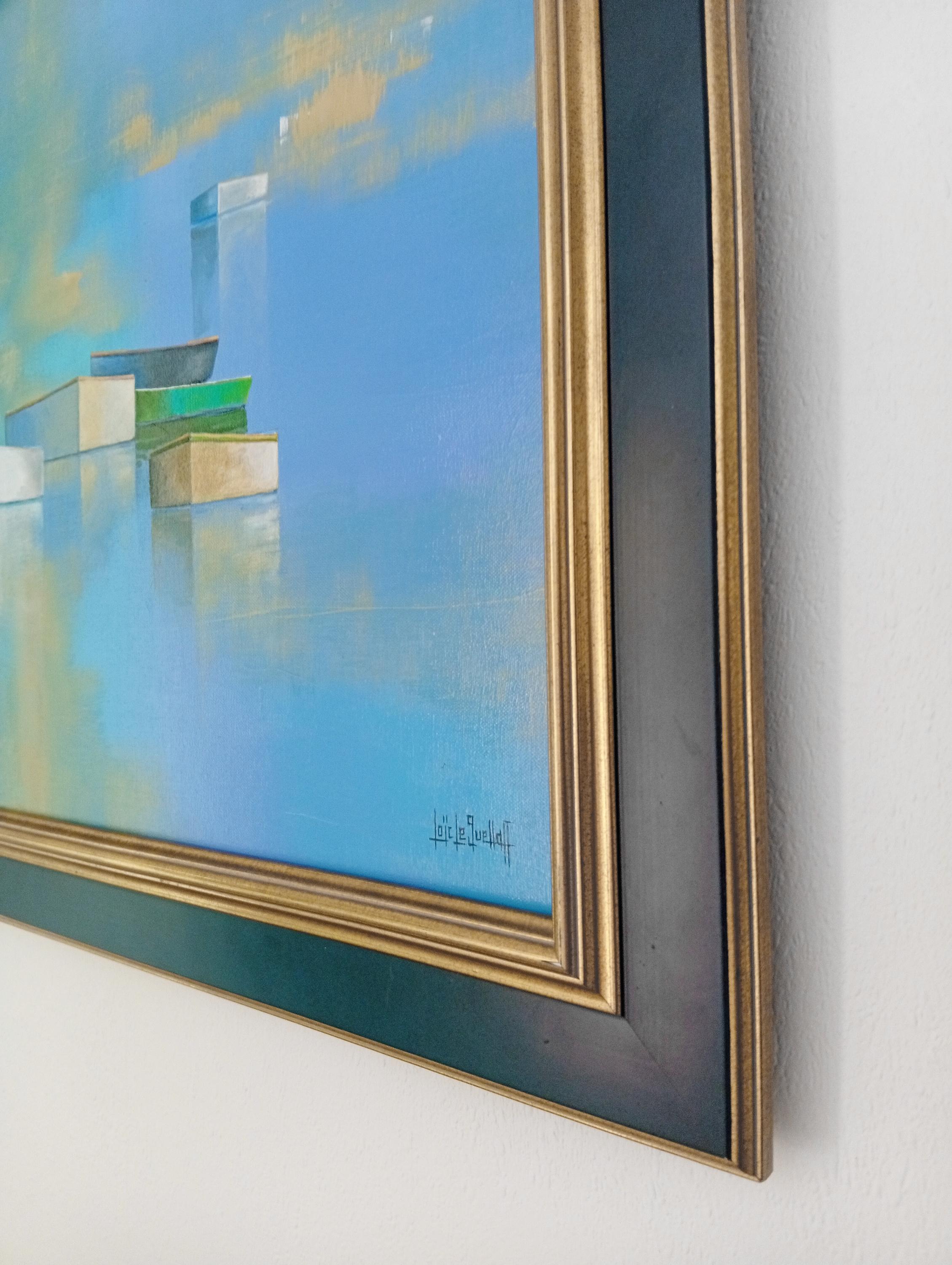 Reflets de mer, Contemporary Marine Painting, Seascape, Landscape Abstraction For Sale 3