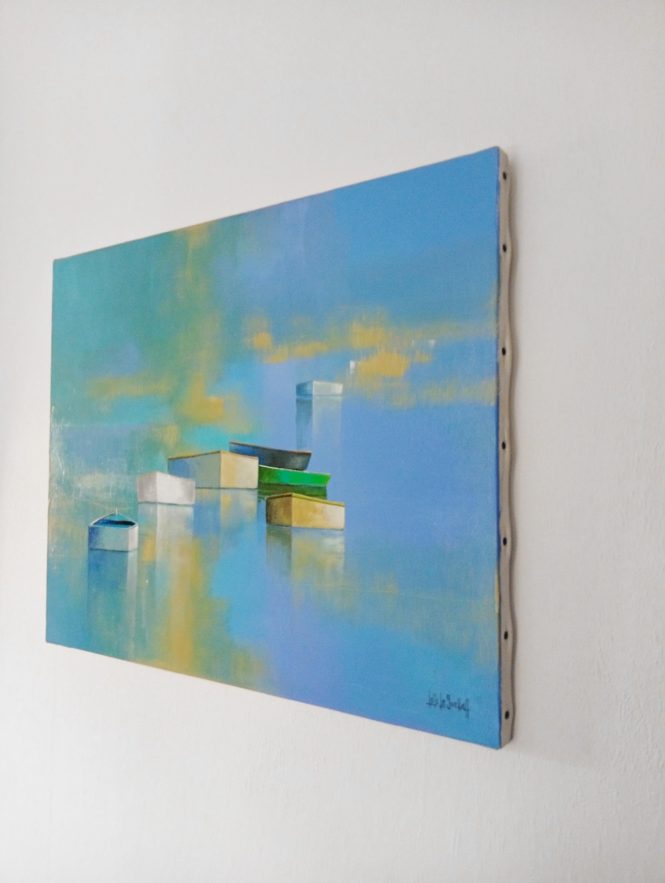 Reflets de mer, Contemporary Marine Painting, Seascape, Landscape Abstraction For Sale 4
