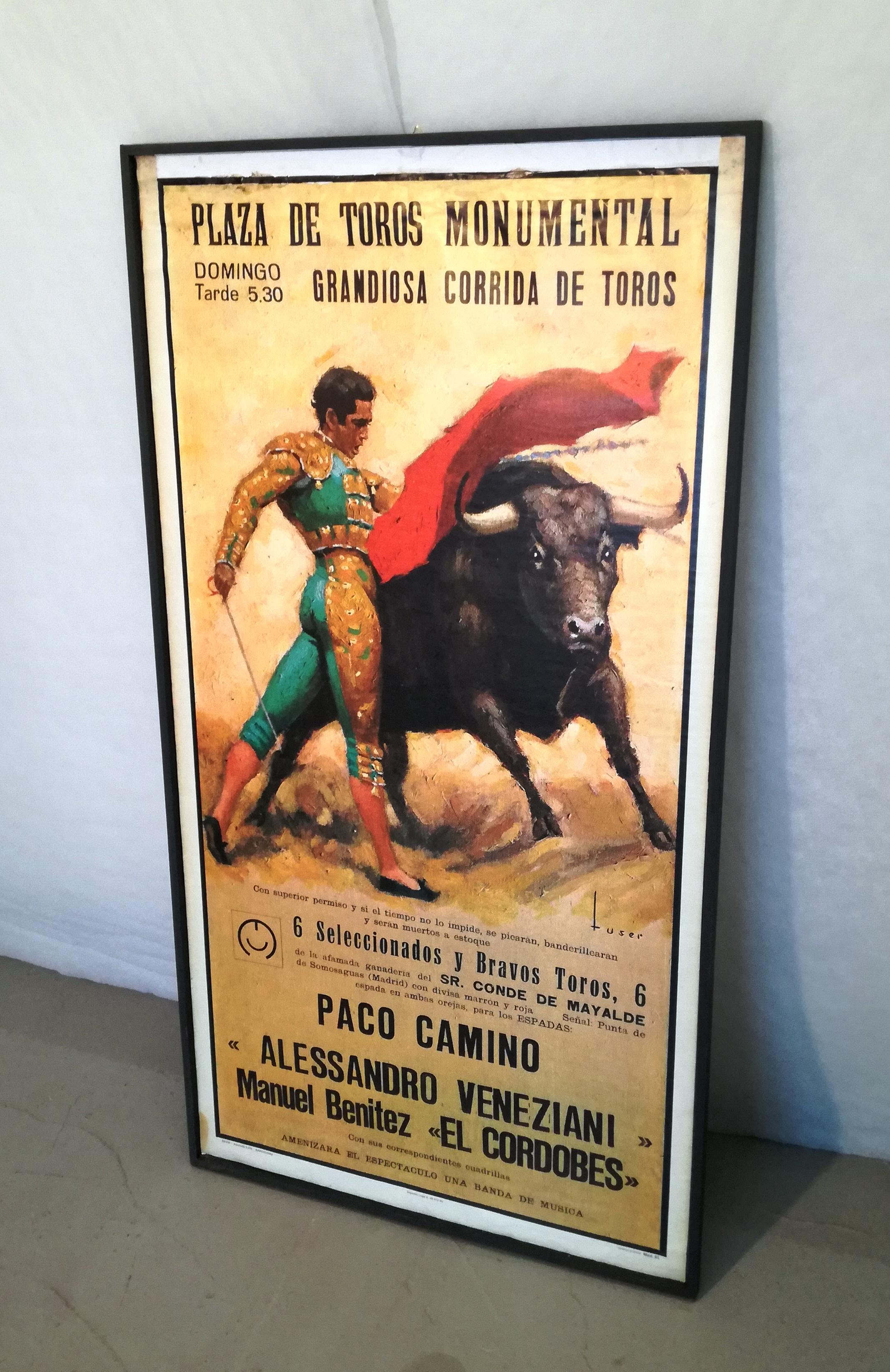 Spanish Colonial locandina  corrida, anni 50, Spain For Sale