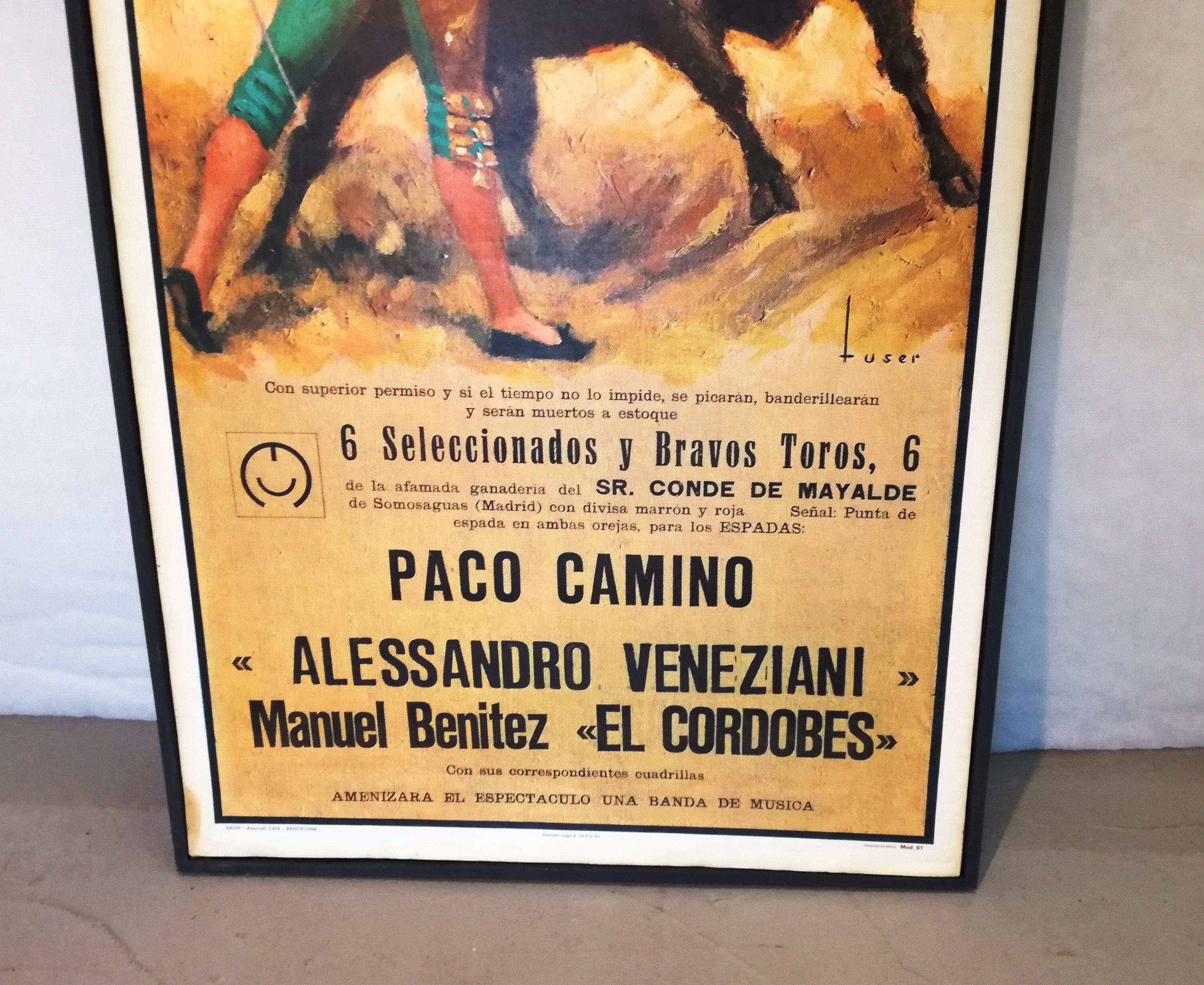 Molded locandina  corrida, anni 50, Spain For Sale