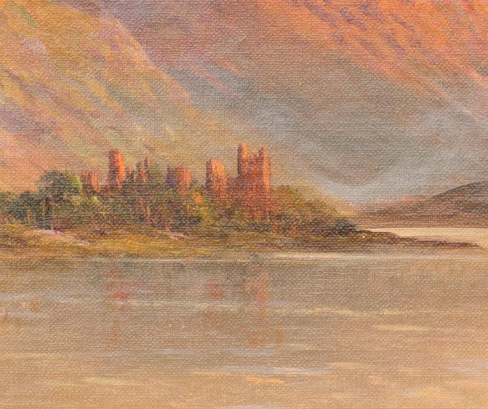 Victorian Loch Awe, Scotland, Original Oil on Canvas Painting For Sale
