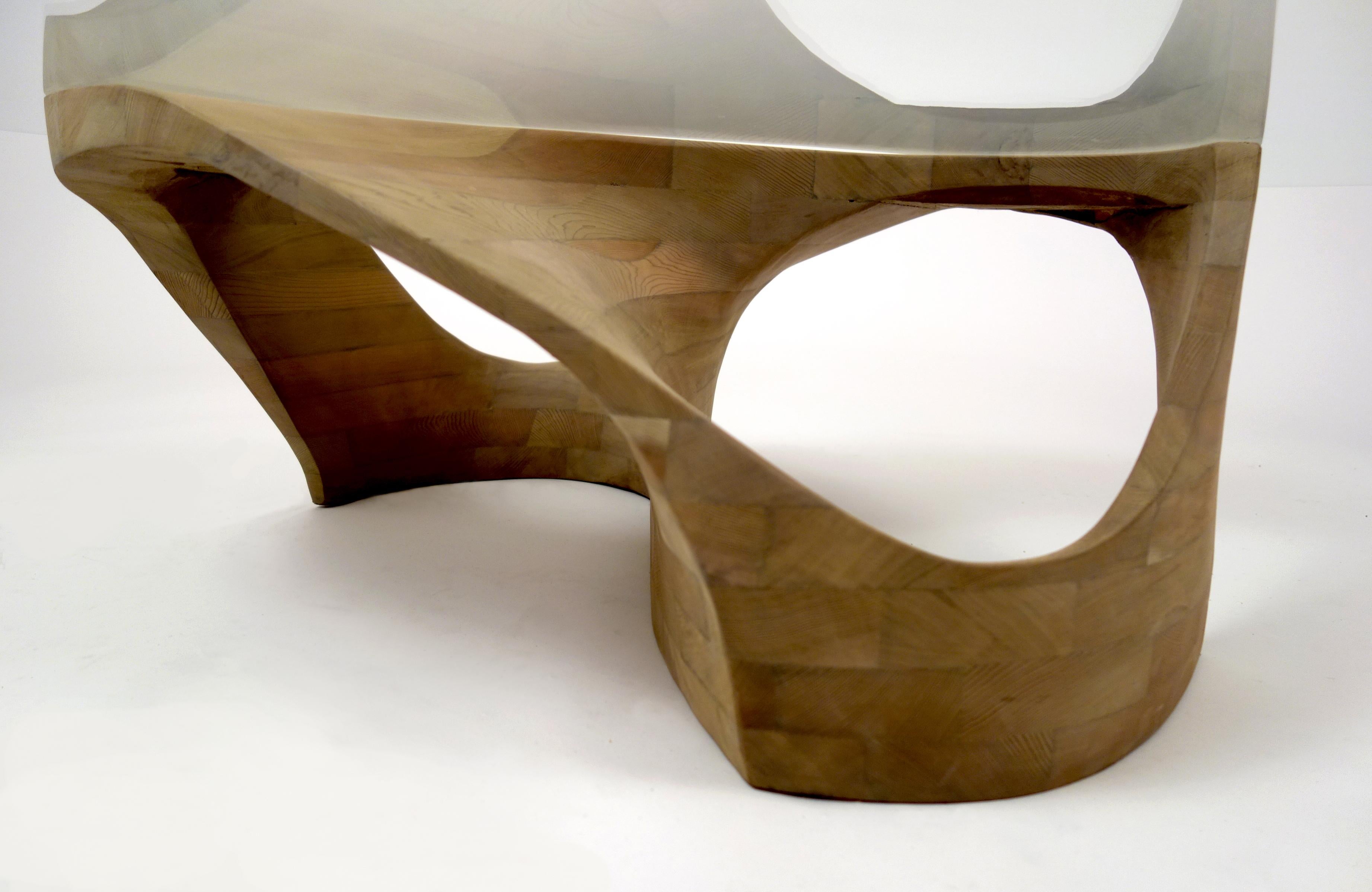 Carved Loch Coffee Table for Outdoor Use