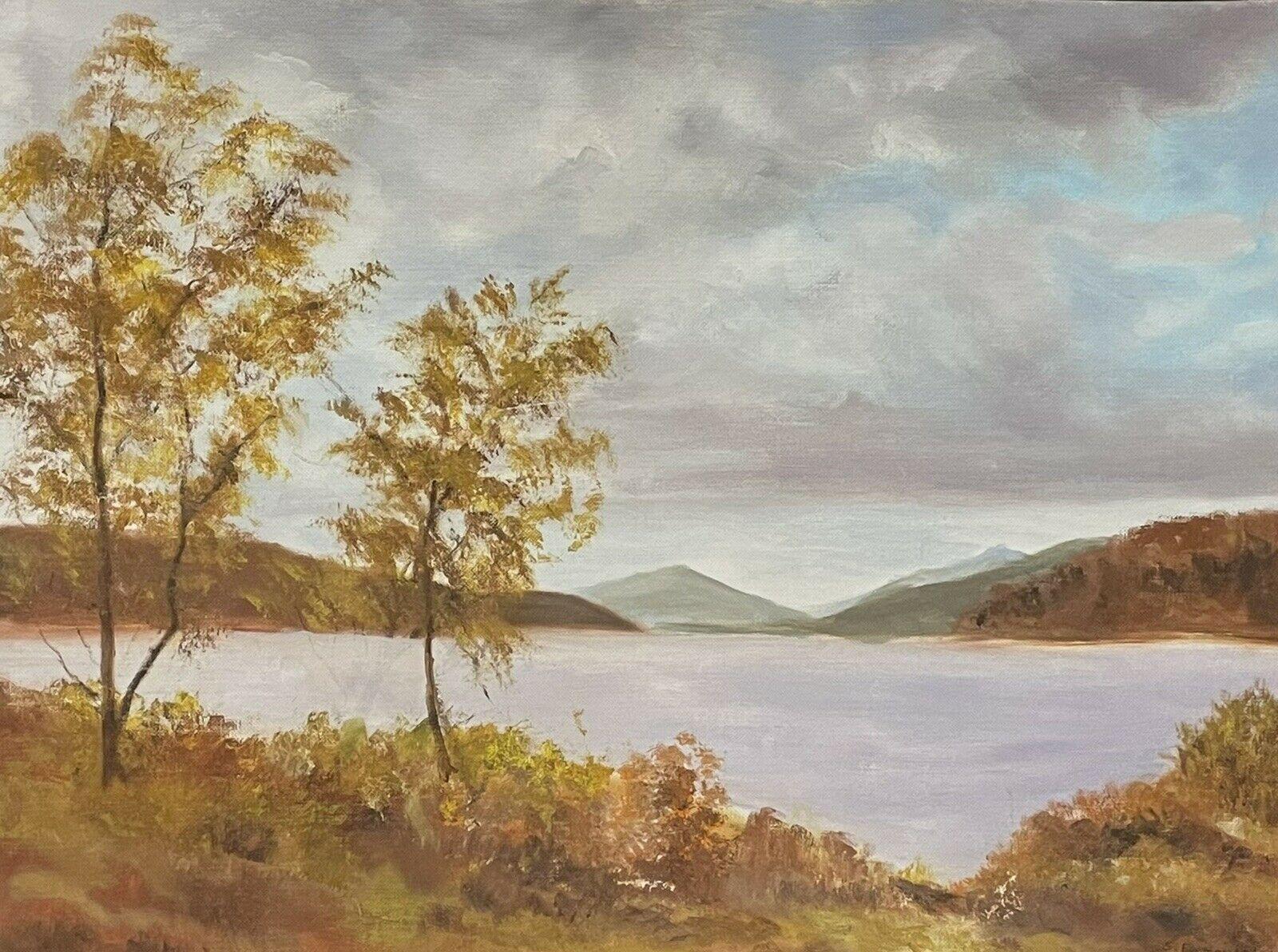 Vintage Scottish Highland Loch Scene, Loch Garry Inverness, signed oil - Painting by Loch Garry, Scotland