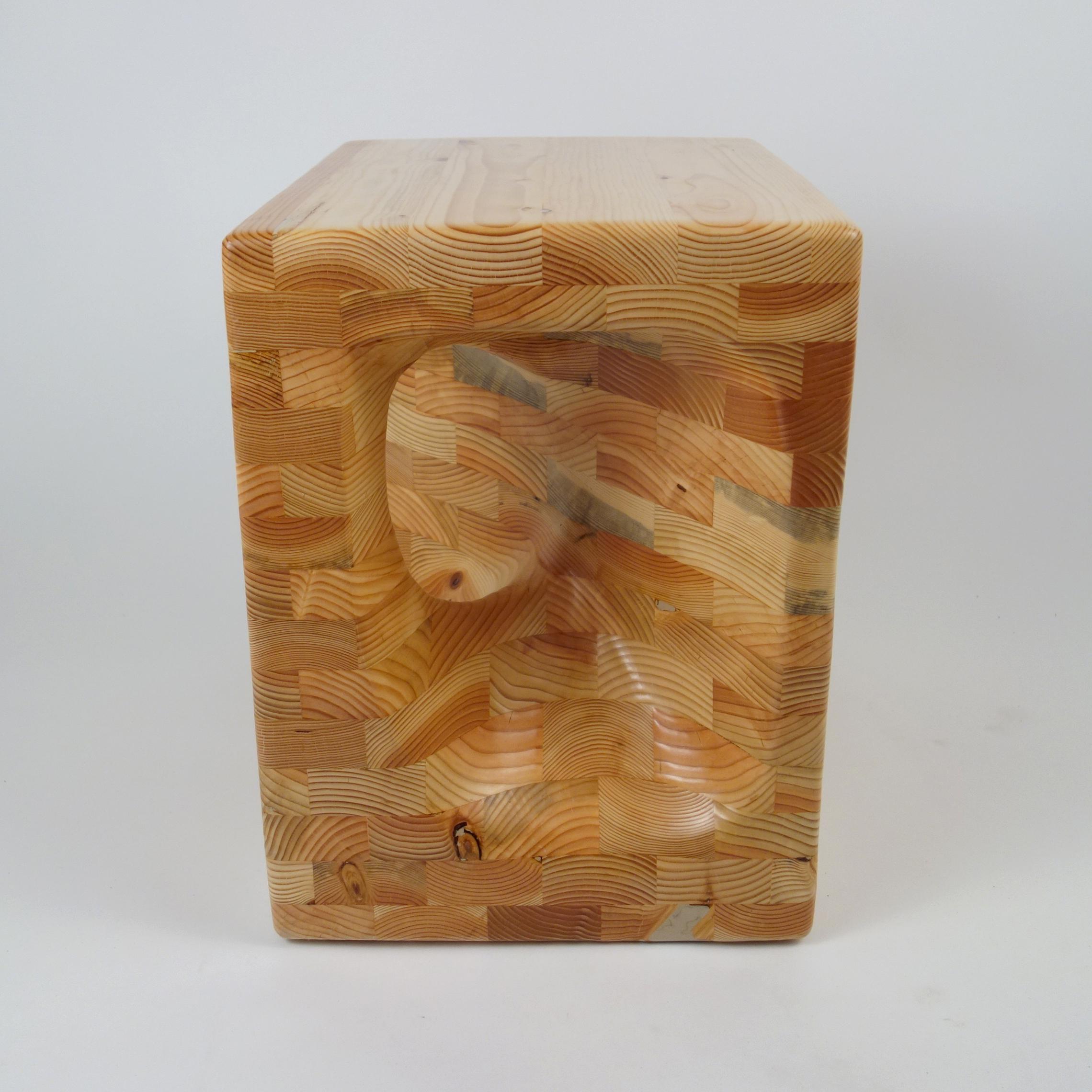 American Loch Side Table Hand Carved in Solid Fir For Sale