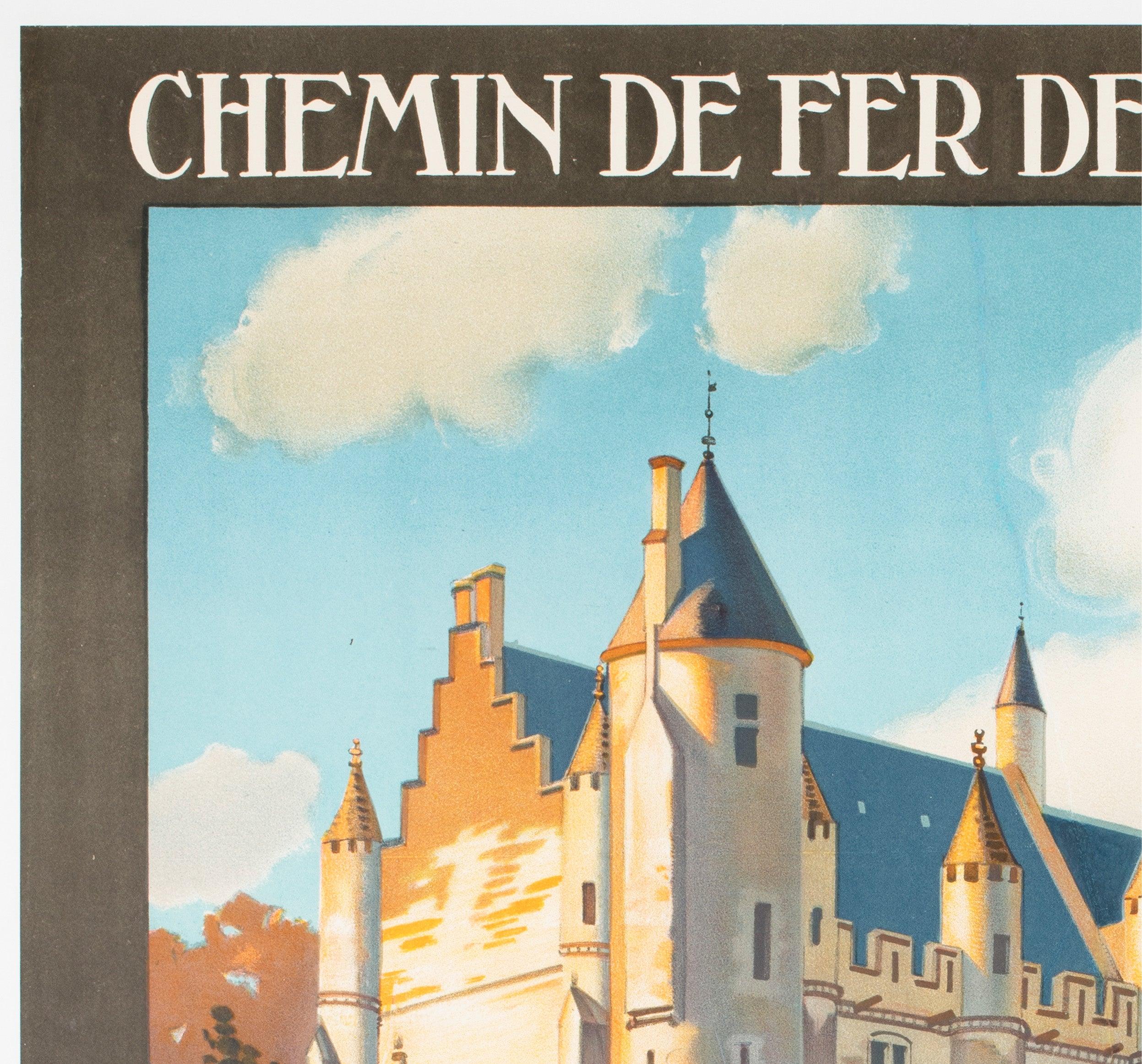 Loches c1928 Französisch Reise-Werbeplakat, Constant Duval im Zustand „Hervorragend“ im Angebot in Bath, Somerset
