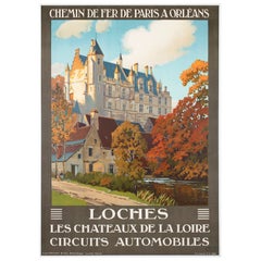Loches c1928 Französisch Reise-Werbeplakat, Constant Duval